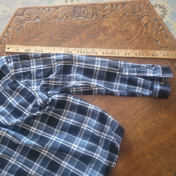 10tree Men's Plaid Button Down Shirt Size Large Gorpcore - Picture 6 of 7